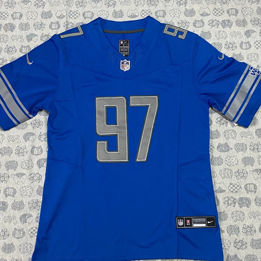 Nike Detroit Lions Hutchinson No.97 Blue Jersey